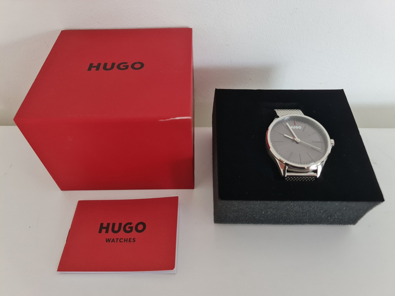 HUGO Analogue Quartz Men's Watch - Stainless Steel Mesh Bracelet - 1530135