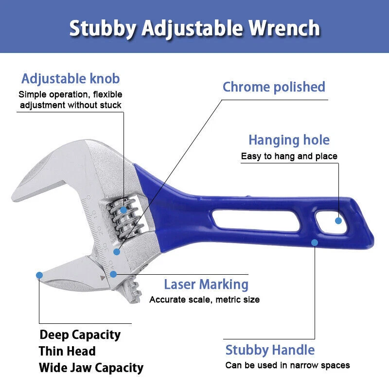Stubby cheap crescent wrench