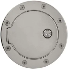 Bully Chrome Plated Fuel Door Cover With Lock - Ford Truck Excursion,  GD-201CK