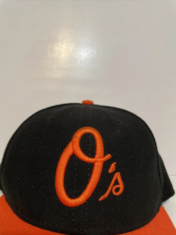 Vintage Baltimore Orioles New Era Fitted Hat Size 7 100% Polyester  - Image 2 of 4