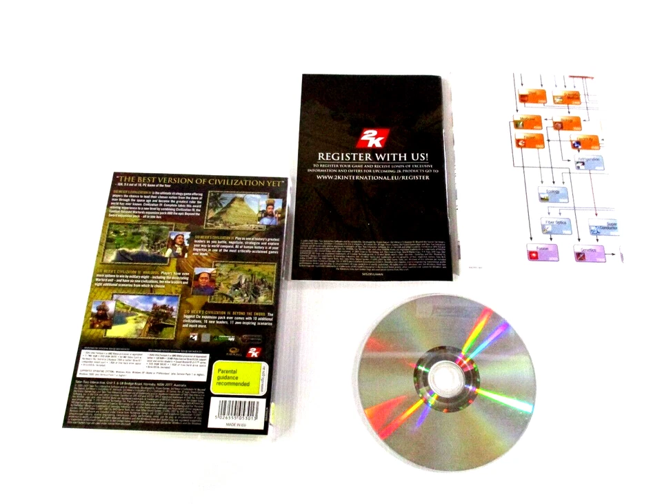 Sid Meier's Civilization IV Complete Take2 Australia 2007 Complete game with Map - Image 2 of 4