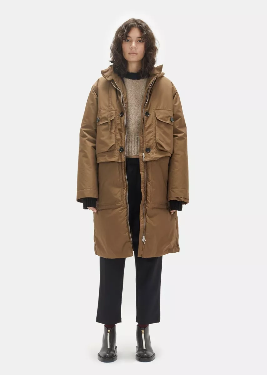 $2742 Marni NEW 2in1 Detachable Hooded Nylon Parka + Down Filled