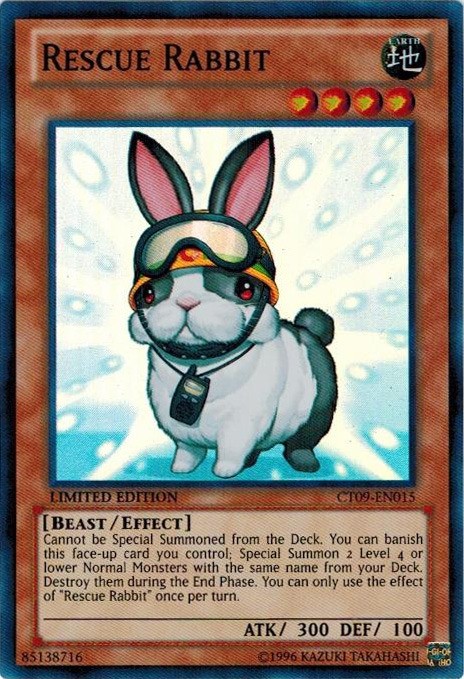Rescue Rabbit CT09-EN015 Super Rare Limited Edition Lightly Played