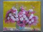 CHRYSANTHEMUMS Flowers Original Oil Acrylic Painting Art By Ukraine Artist