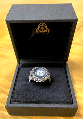 ELDEN RING × TORCH TORCH Dark Moon Ring Silver 925 Crystal