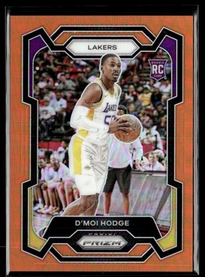 2023-24 Panini Prizm Prizms Orange D'Moi Hodge RC 37/49 Los Angeles Lakers #298