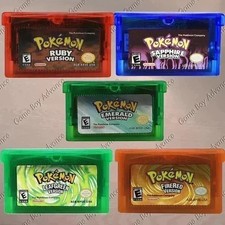 Pokemon Emerald, Ruby, Sapphire, Leaf, Fire GBA Cartridges Pre-Owned, Tested 