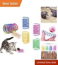 Exciting Set of 12 Cat Spring Toys - Sturdy Colorful for Active Felines