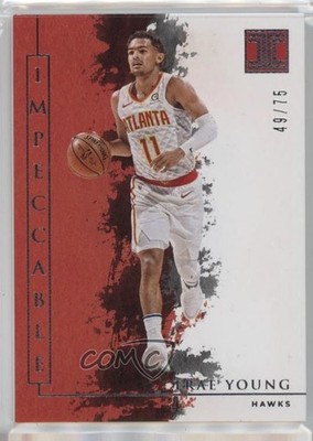 2019-20 Panini Impeccable Silver 49/75 Trae Young #25 1p3t