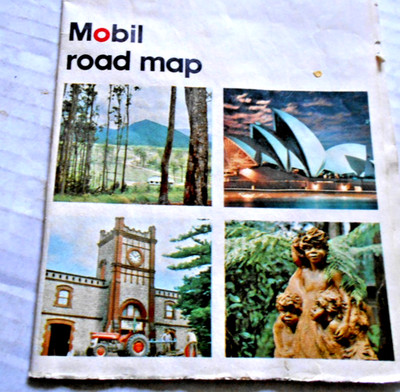 MOBIL SERVICE STATION FOLD OUT ROAD MAP  OF SOUTH EASTERN AUSTRALIA 1970s