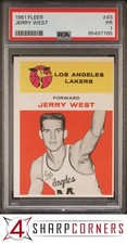 1961 FLEER #43 JERRY WEST RC LAKERS HOF PSA 1