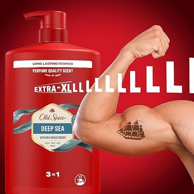 Old Spice Deep Sea 3in1 Duschgel & Shampoo für Männer, 1L, langanhaltender, fris