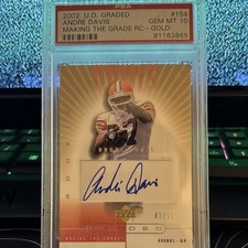2002 Andre Davis psa 10 gold /75 auto upper deck