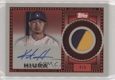 2021 Topps Reverence Patch Red 4/5 Keston Hiura #RAP-KH Patch Auto r7d