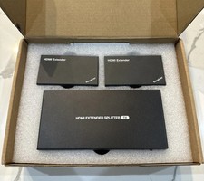 HDMI Extender Splitter 1x2, 1080P 60Hz, Over CAT5e/CAT6/CAT7 Cable