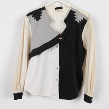 Vintage ROUGHRIDER by Circle T Cowgirl Western Shirt Aztec Sewn Large USA Made