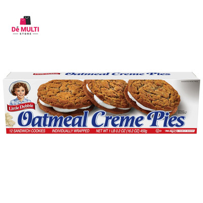 Oatmeal Crème Pies, 12 Individually Wrapped Sandwich Cookies, 16.2 OZ Box