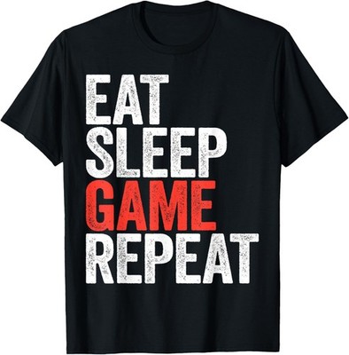 Eat Sleep Game Repeat Shirt Men Women Kids Video Gamer T-Shirt