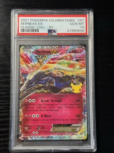 2021 POKEMON CELEBRATIONS CLASSIC COLLECTION #97 XERNEAS EX PSA 10