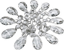24 Pcs Teardrop Chandelier Prisms Candle Chandelier Crystal Pendants Glass Penda
