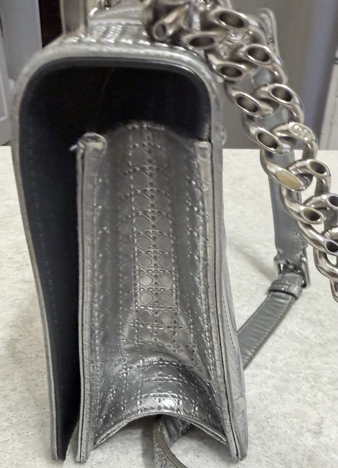 Beautiful  Authentic Dior Diorama Medium Silver M… - image 12