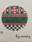 18-Mesh Mono CHRISTMAS ORNAMENT Handpainted Needlepoint Canvas CK10 by Mindy MNF