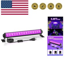 Upgraded 42W LED Black Light Bar, Blacklight Flood Light with Plug Switch 5.9...