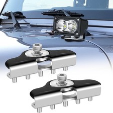 For Toyota 05-15 Tacoma 03-09 4Runner Hood Hinge Mount LED Ditch Light Bracketx2