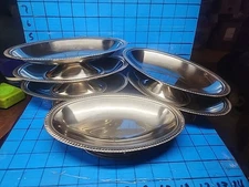 6 - Vollrath Stainless Oval Dessert Ice Cream Snack Serving Dish w/ Tray 48040