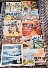 Vintage Walter Foster Art Book Lot 8 seascapes oil painting landscape portraits