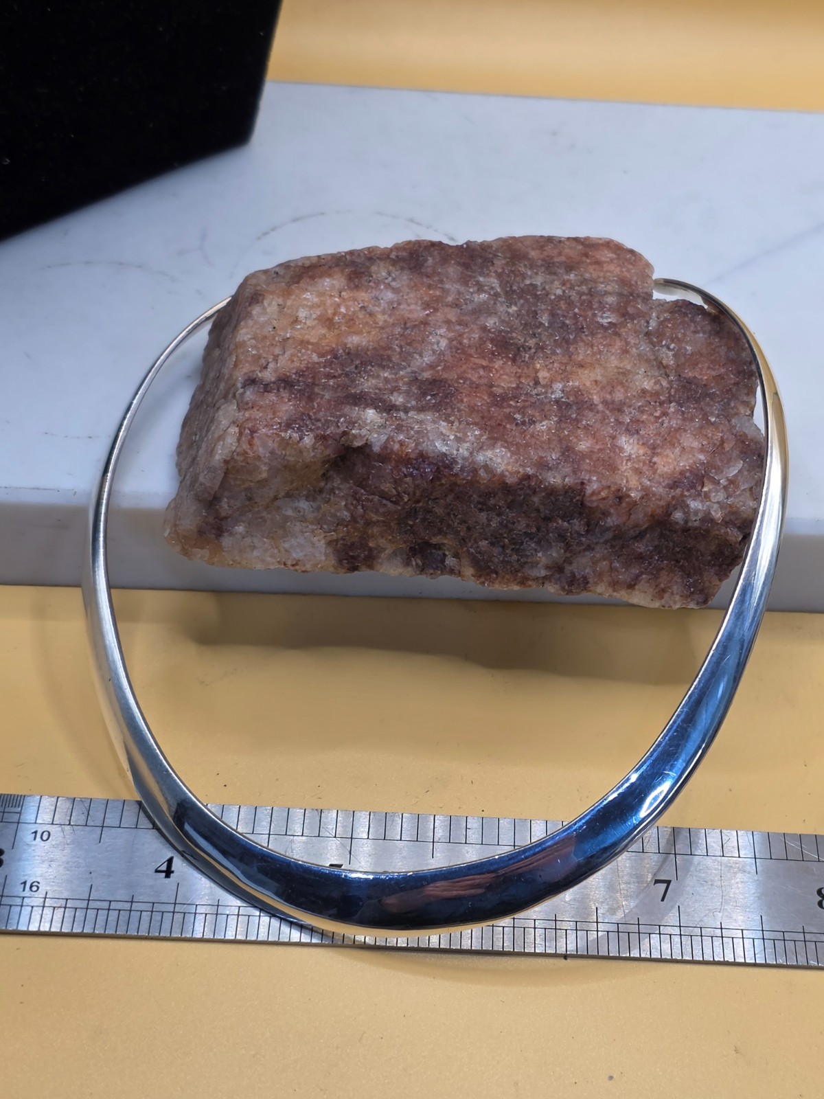 ss collar ring chocker solid Silver 16inch  1oz - image 6