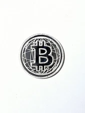 Bitcoin BTC 1 Gram .999 Fine Silver Bar ₿ 🆕