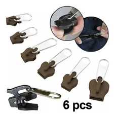 Fix Zipper Zip Slider Repair Instant Kit Removable Rescue Replacement Pack of 6P