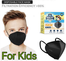 10-50 Pcs Black KN95 Protective 5 Layer Face Mask BFE 95 Disposable kids Masks