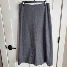 Gap Wool Maxi Skirt Womens 6 Modest Dark Gray Y2K Lined Preppy Conservative Work