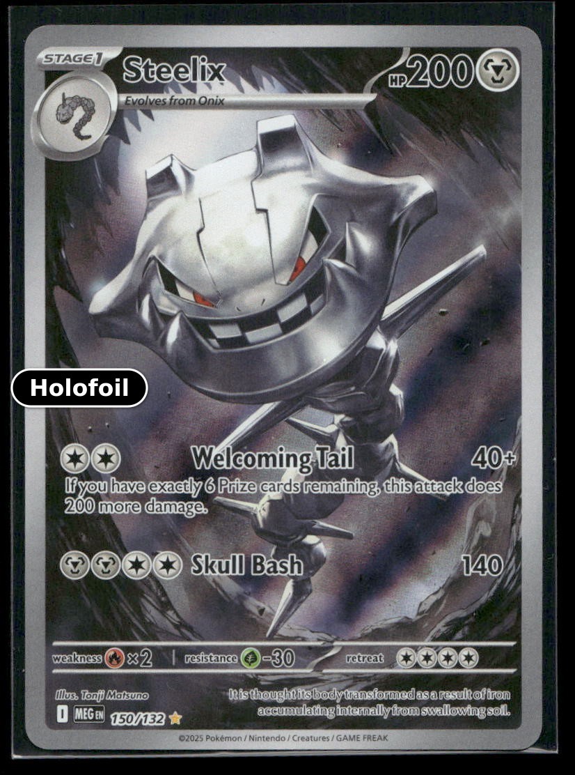 Steelix Holo Mega Evolution 150/132 NM Pokemon