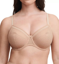Chantelle NWT Lucie Lace Comfort Underwire Full Coverage Unlined Bra Sirrocco Be