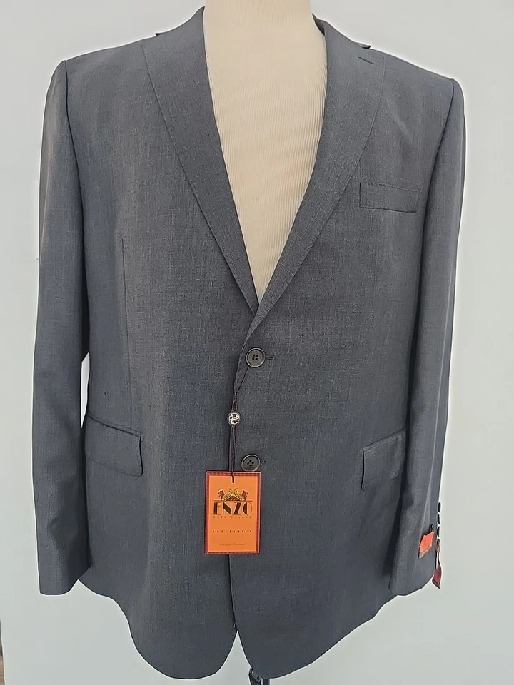 ENZO TOVARE NEW Men's Modern fit 2 Piece Suit 48 R / 42 Waist - Image 3 of 4