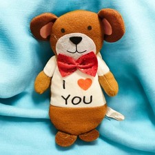 Teddy Bear I LOVE YOU Heart Plush Stuffed Animal 10"
