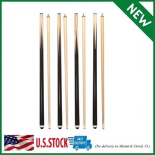 Set of 4 Pool Cues 58 Billiard House Bar Cue Sticks, 2-Piece Pool Cue