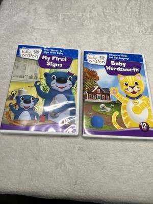 Lot 2 Baby Einstein DVD Baby Wordsworth My First Signs Disney Sign Language