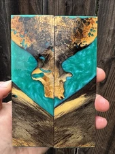 Stabilized Buckeye Burl Hybrid Resin - Knife Scales