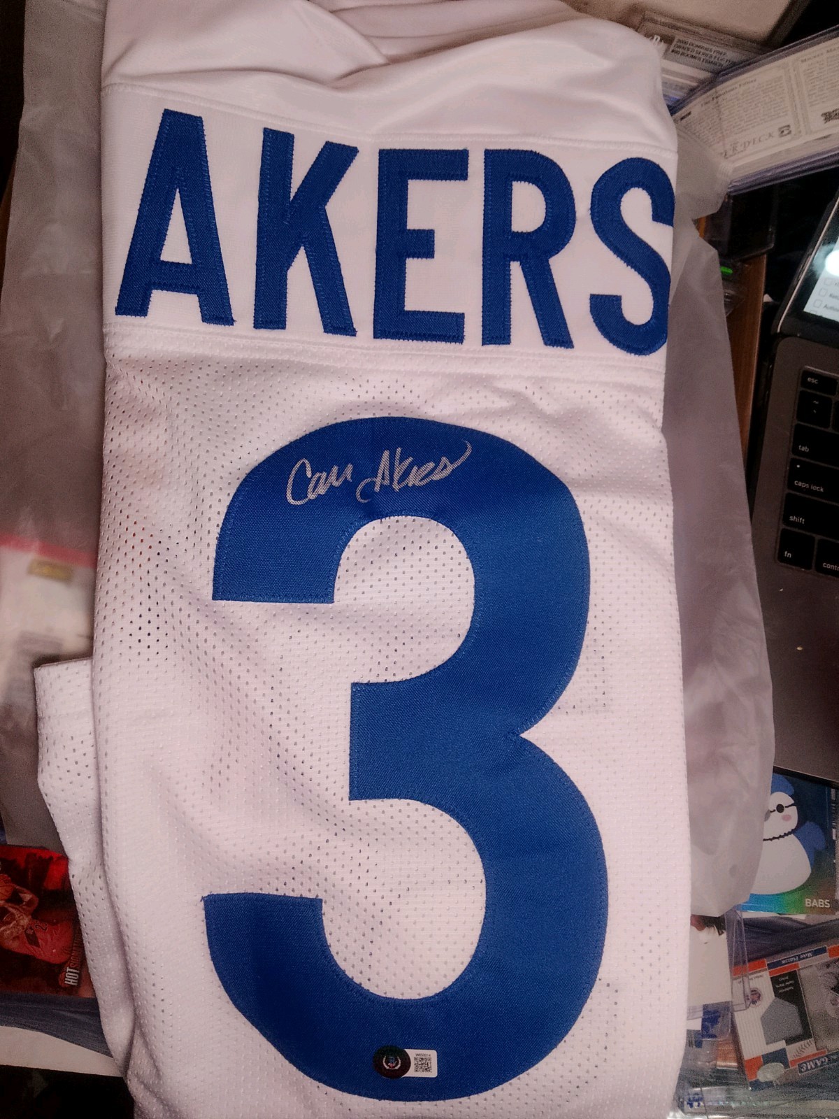 Cam Akers Autographed Signed Los Angeles Rams Jersey Beckett Authenticated /Auto -LA Rams 