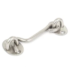 3" Silver Tone Stainless Steel Cabin Hook Eye Shed Gate Door Latch Hardware