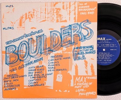 BOULDERS #1 garage punk LP boss sounds 1980 promo MLP1 Jolly Green Giants CHAYNS