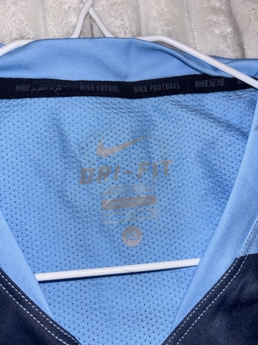 Nike Manchester City XL Soccer Jersey Light Blue/Navy Etihad Airways - Picture 5 of 8