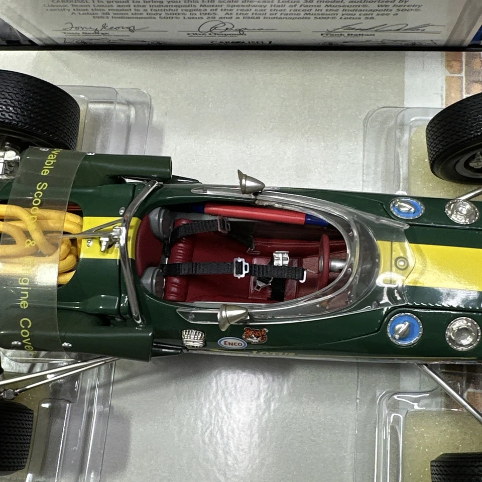 旋转木马 1/18 Lotus 38 1965 印第安纳波利斯 500 冠军者吉姆·克拉克 #82 型号 #5201 — 第 4/4 张图片