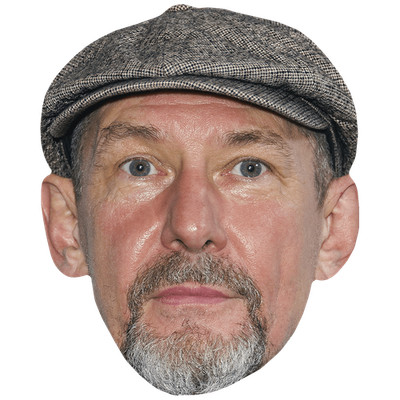 Ian Hart (Flat Cap) Big Head. Größer als das Leben Maske.