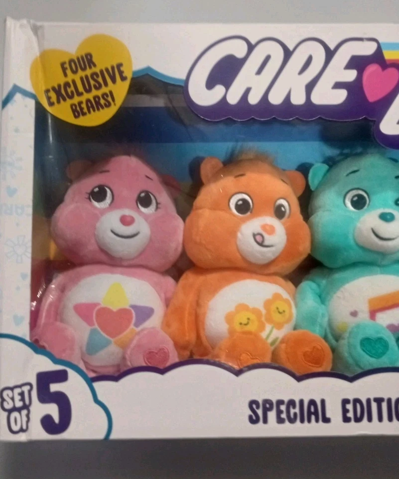 Care Bears упаковка 5 шт. специальное издание отличное состояние Коллекционный набор плюшевых медведей на ночь 5 медведей - Изображение 2 из 4
