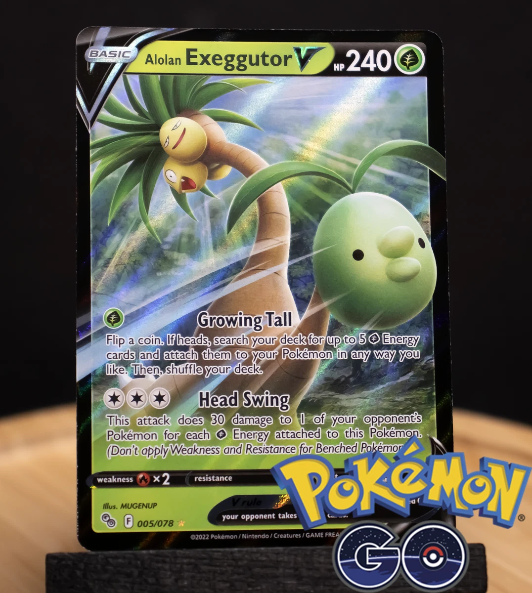  Pokemon TCG: Pokemon GO Collection—Alolan Exeggutor V : Toys &  Games